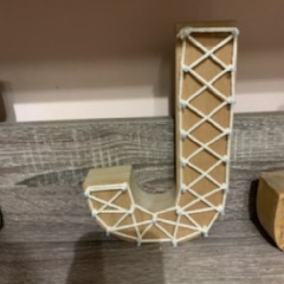 Decorative Letter J with Rope - Picture 1 of 6